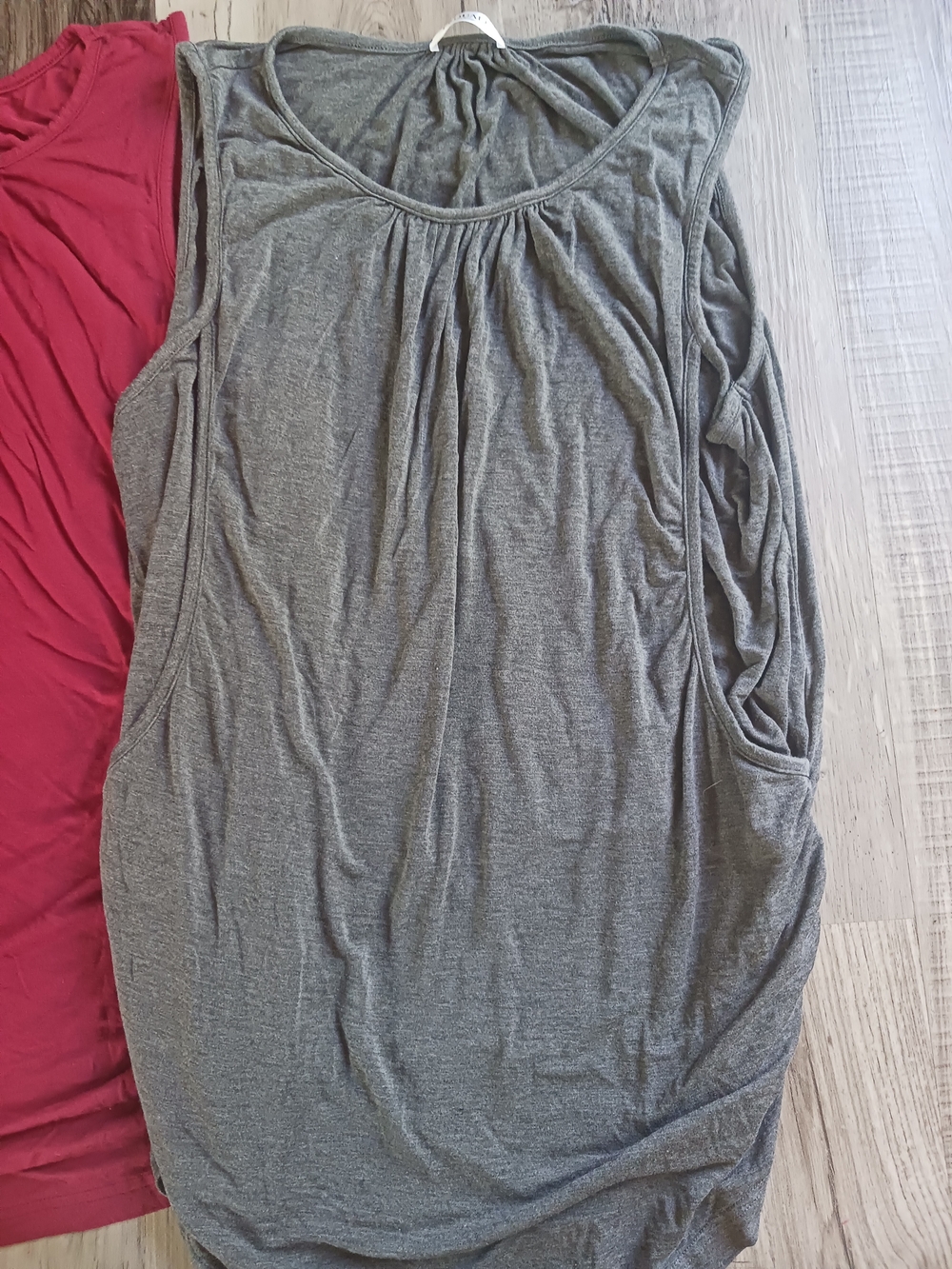 2 | Nursing Tank Tops - Red and Gray - Picture 2 of 4